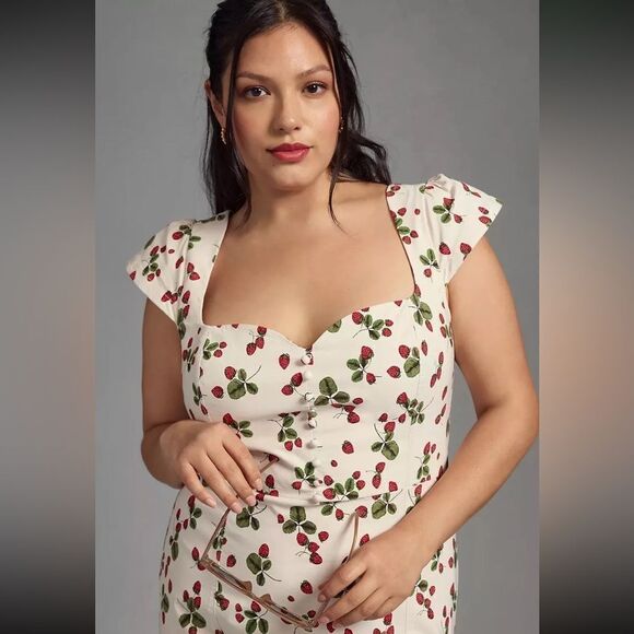 Anthropologie Cecily Cherries Pin-Up Girl Dress 2x - Picture 8 of 11